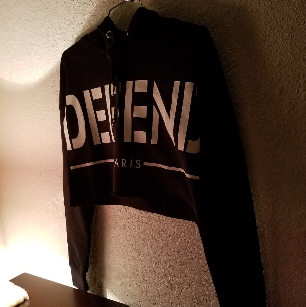 DEFEND Hang Low Hoodie. (Cropped Hoodie)